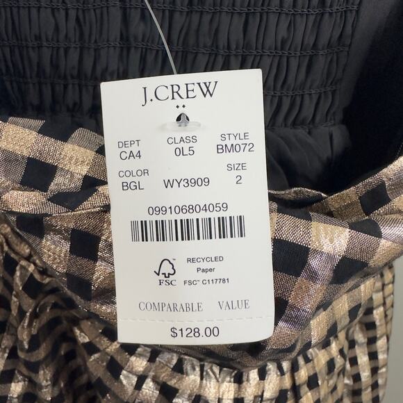 J.Crew Lurex black and gold Dress - Picture 11 of 12